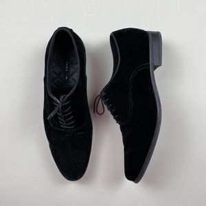 Black velvet dress shoes